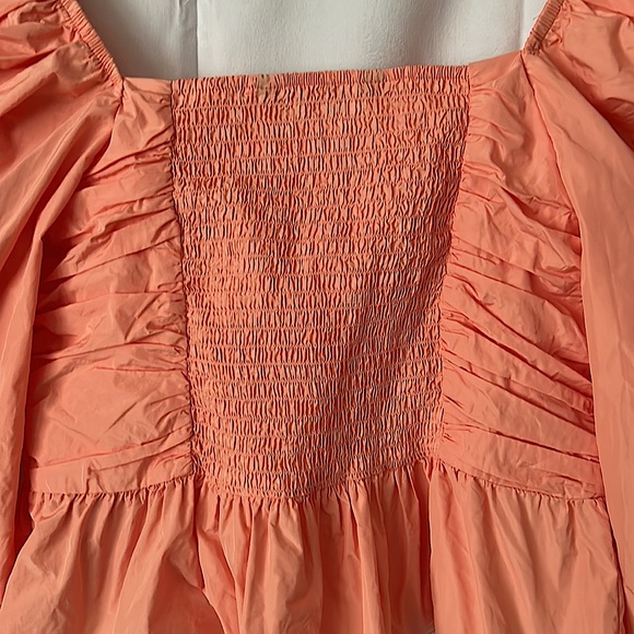 Zara Super Sexy Coral Puff Sleeve Crop Top Shirt **Size L** 🔥🔥 - Picture 4 of 5
